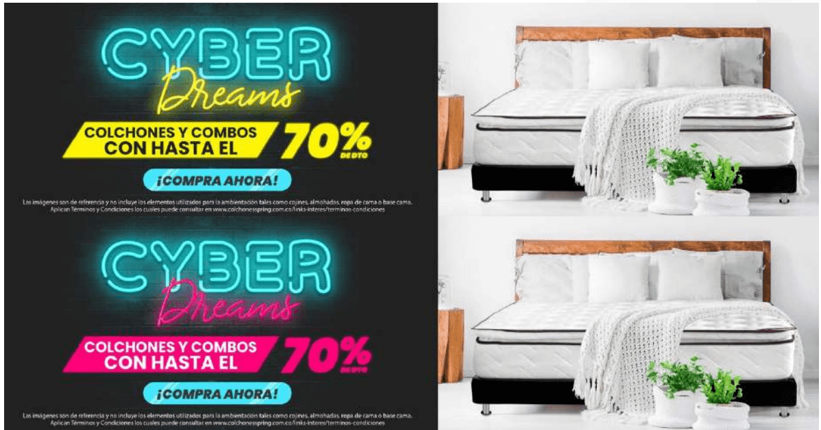 Ofertas en colchones más bases y almohada