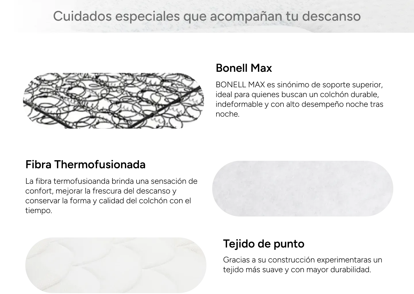 Cuidados Especiales Colchon natura