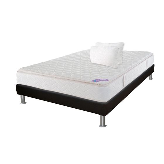 Combo-Colchon-Sweet-Dreams---Base-Milan-Negro---Almohadas